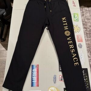 Versace Black and Gold Men's  pants.